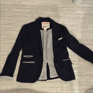 Anthropologie Women's Navy Sweatshirt Blazer (4)